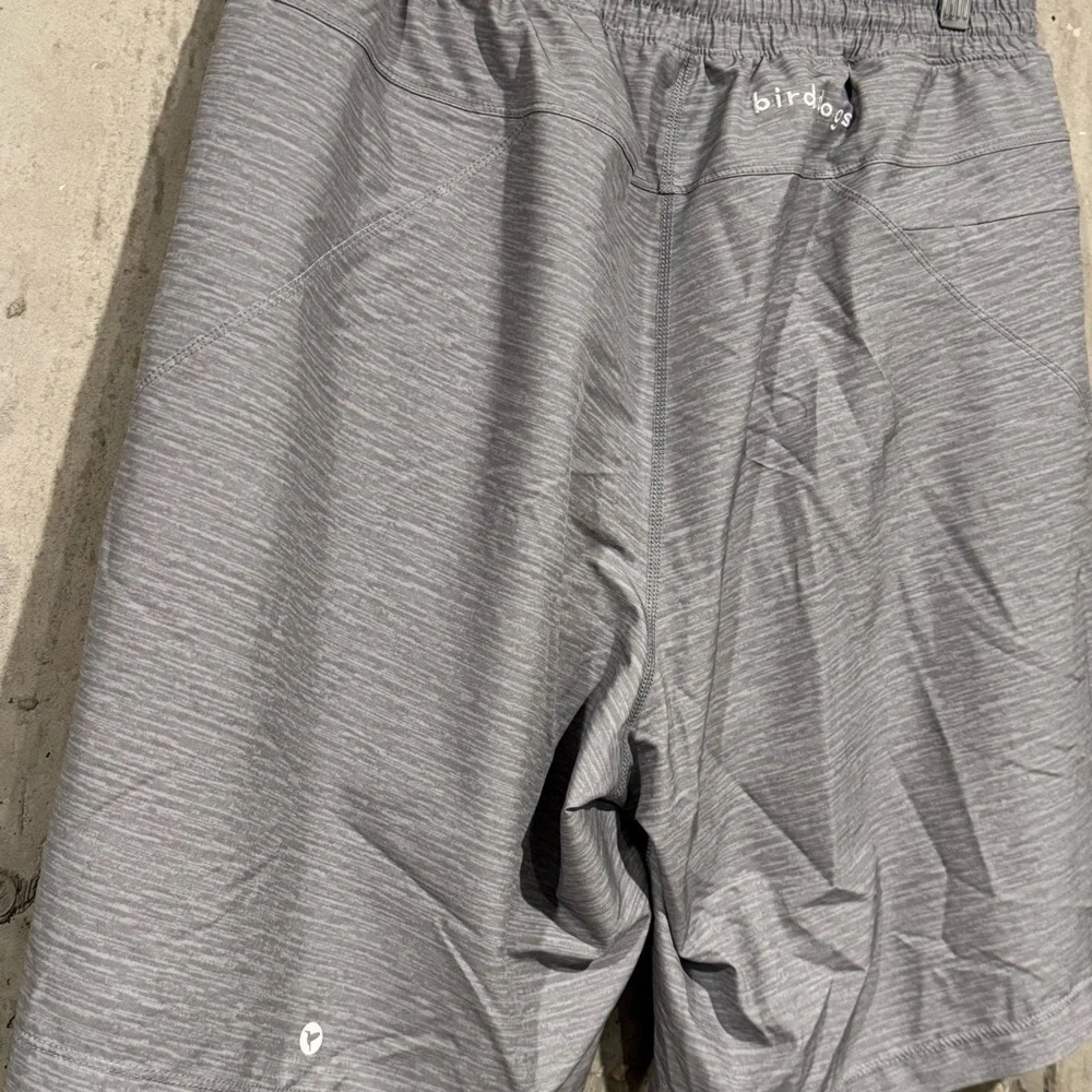 Birddogs Men’s XL Long Heather Gray Lined Athletic Shorts Gym Training Running